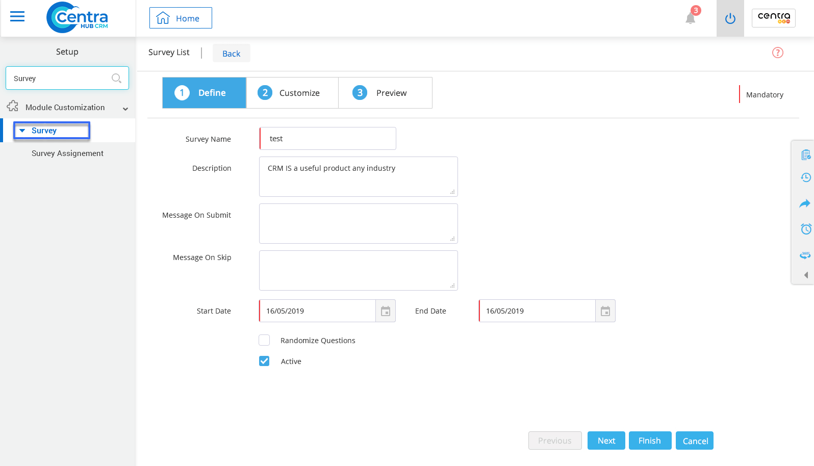 CentraHub CRM Support