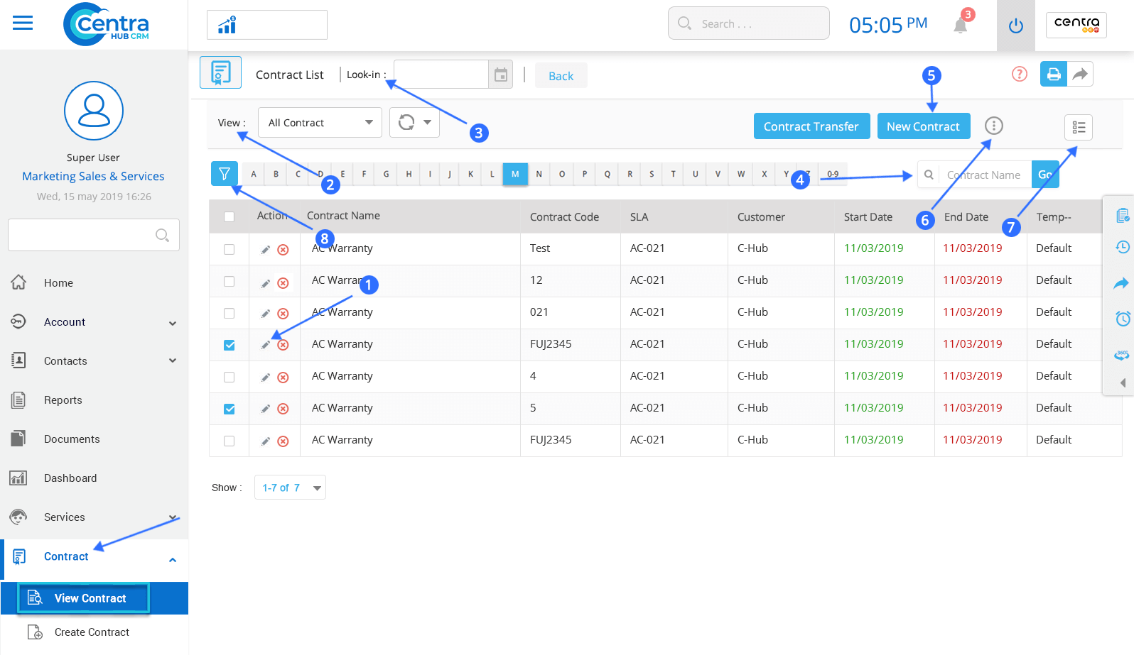 Generating Contract CentraHub CRM Support