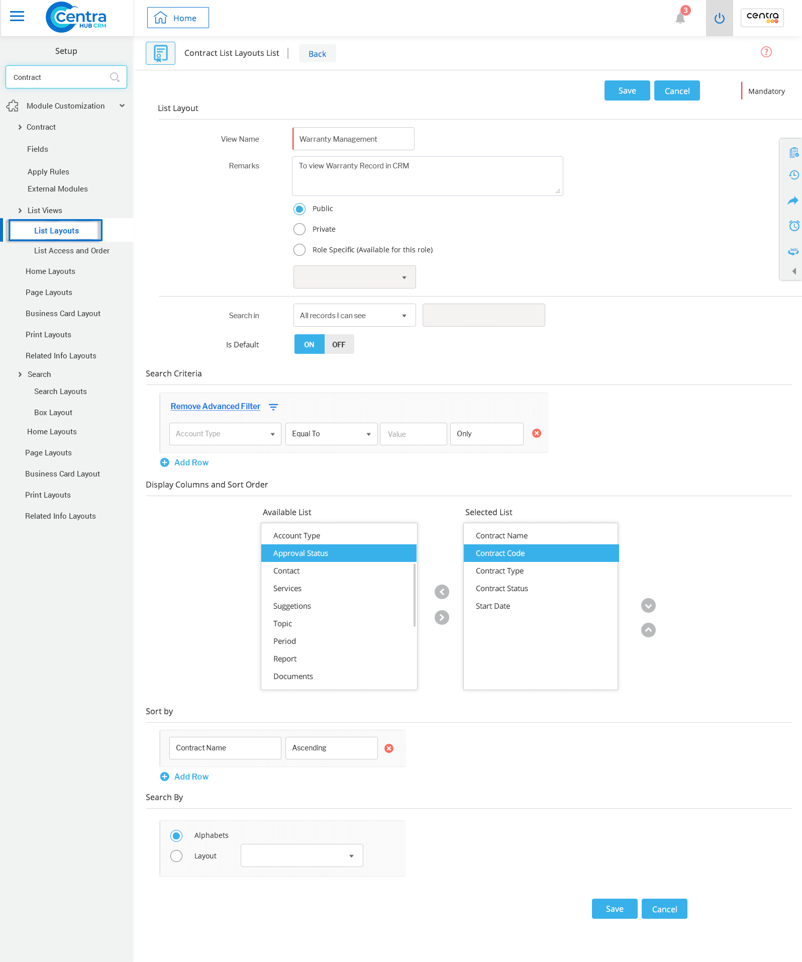 Warranty Management in CentraHub CRM CentraHub CRM Help Center