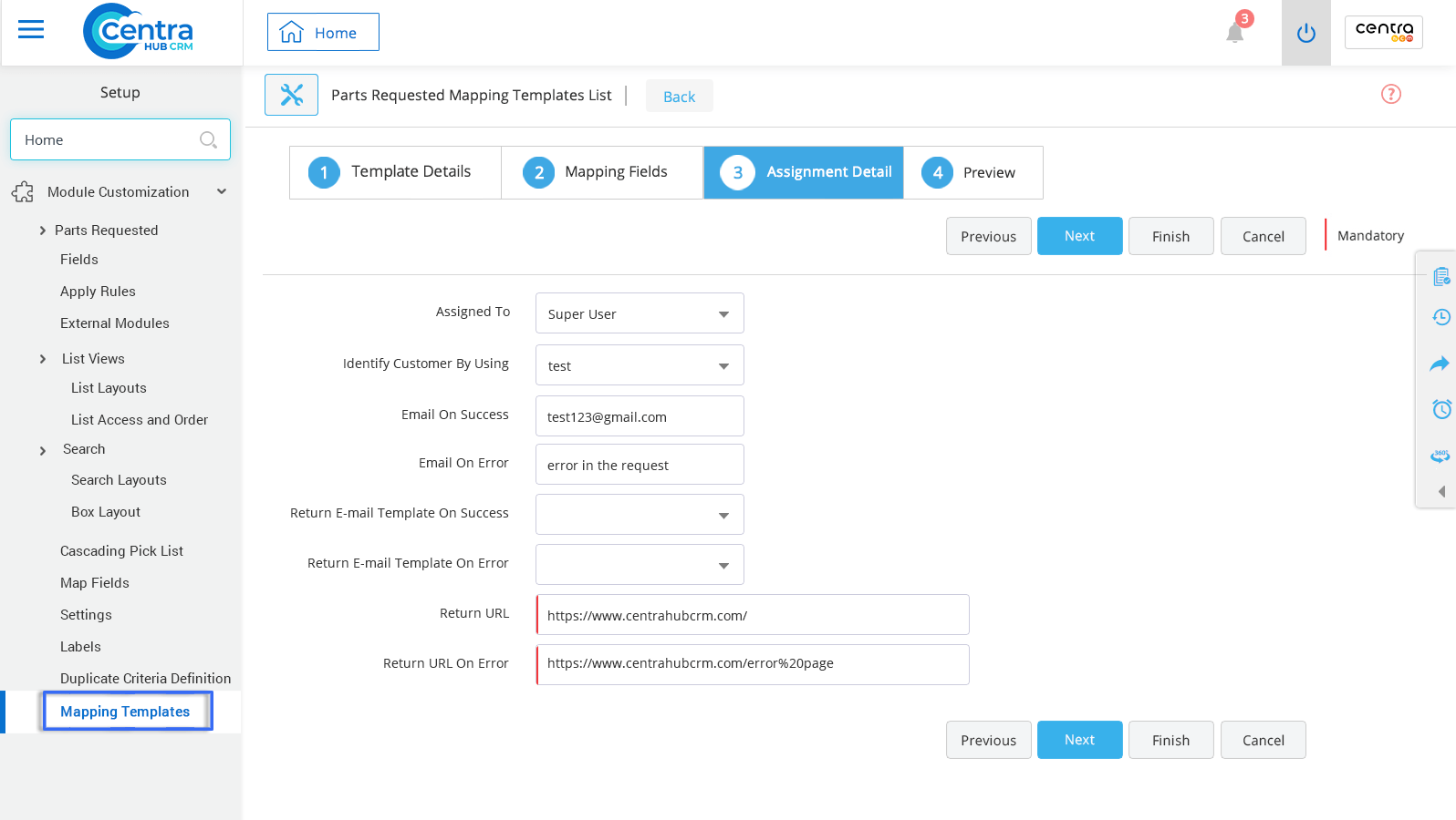 CentraHub CRM Support